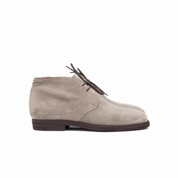 970$ Brunello Cucinelli Men's Chukka Boots Suede Grey Size: 42.5 US9.5 - Picture 6 of 13